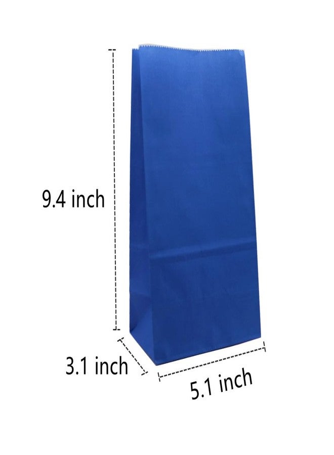 MORANTI Orange Blue Party Favor Bags 5.1 X 3.1 X 9.4 Inch Small Party Goody Paper Bags for Wedding Birthday Anniversary Party Gift Bags Snack Candy (Orange Blue, 24 CT) - Image 2